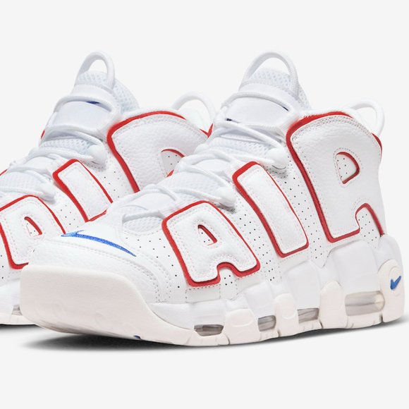 Nike Air More Uptempo '96 White/University Red/Sail DX2662-100 Men's Sizes - Picture 1 of 6